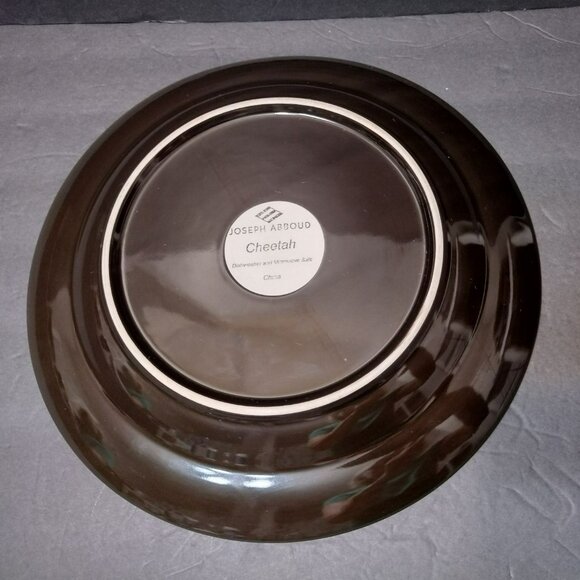 3rd Set of 2 Joseph Abboud Cheetah Dinner Plates 11" Brown Leopard Animal Print - Picture 7 of 10